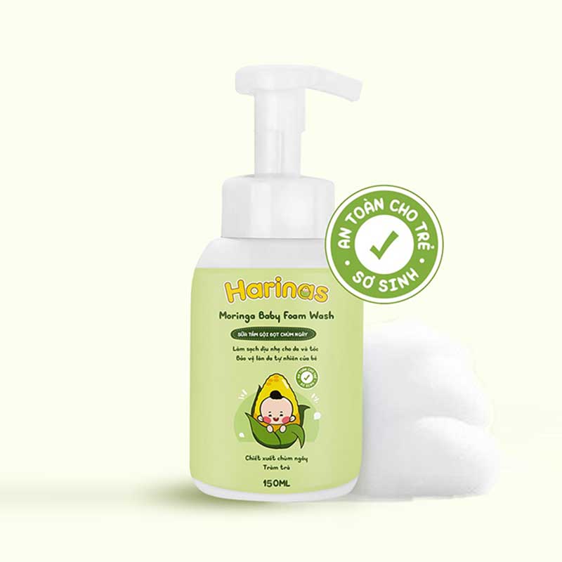 Sữa tắm tạo bọt 2in1 Harinas 150ml chiết xuất chùm ngây