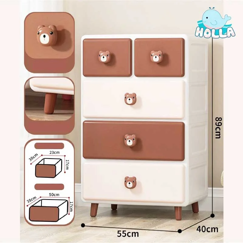 Tủ nhựa ngăn kéo Holla đa năng hình gấu thỏ-5