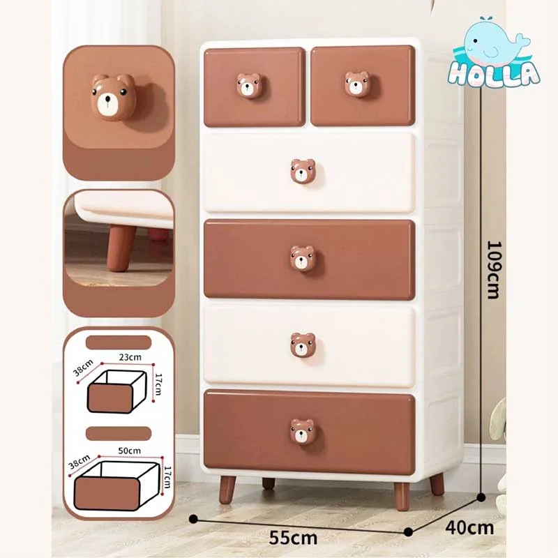Tủ nhựa ngăn kéo Holla đa năng hình gấu thỏ-6