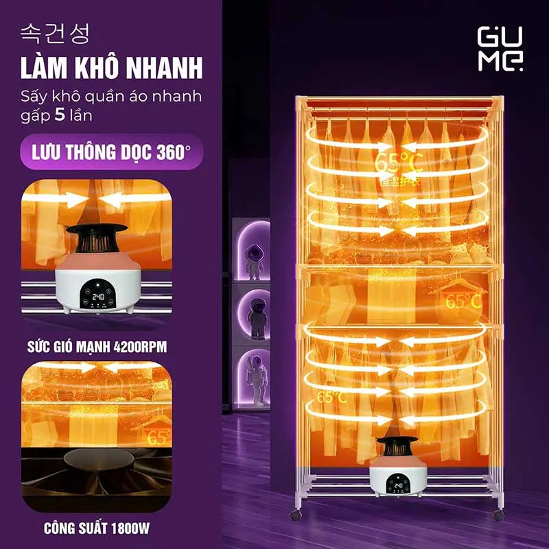 Tủ sấy quần áo Gume Korea GMDC-2201-2