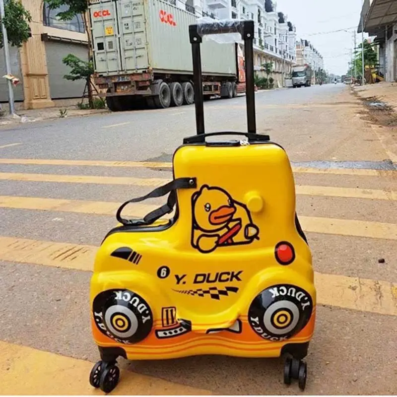 Vali du lịch cho bé kiêm xe đẩy ngồi Yellow Buck-4
