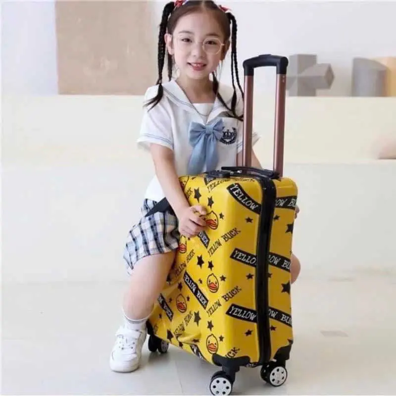 Vali du lịch cho bé kiêm xe đẩy ngồi Yellow Buck-3