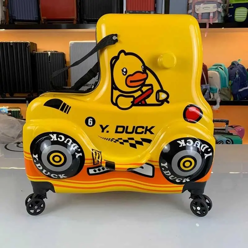Vali du lịch cho bé kiêm xe đẩy ngồi Yellow Buck-2