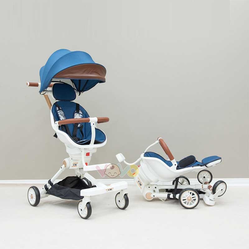 Xe đẩy du lịch gấp gọn Vovo VO-021, xe đẩy đảo chiều ghế ngồi tiện lợi