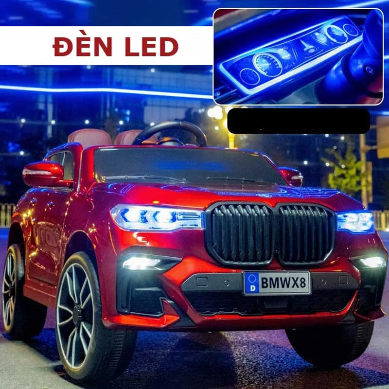 Xe ô tô điện cho bé BMW X8 ghế da-2