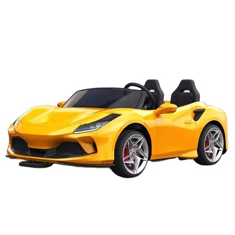 Xe ô tô điện trẻ em Ferrari YT-DPC F8 ghế da, bánh cao su, 2 động cơ cực lớn